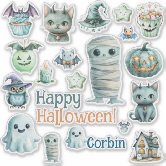 Halloween Customize Cut Vinyl Sticker シール (正面)