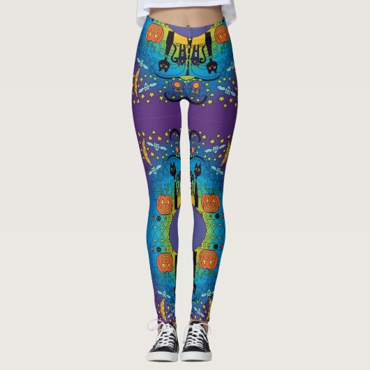 Halloween Cute and Spooky Leggings レギンス (正面)