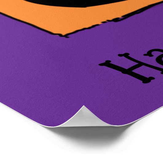 Halloween Cute Funny Whimsical 31 October frame  ポスター (角)