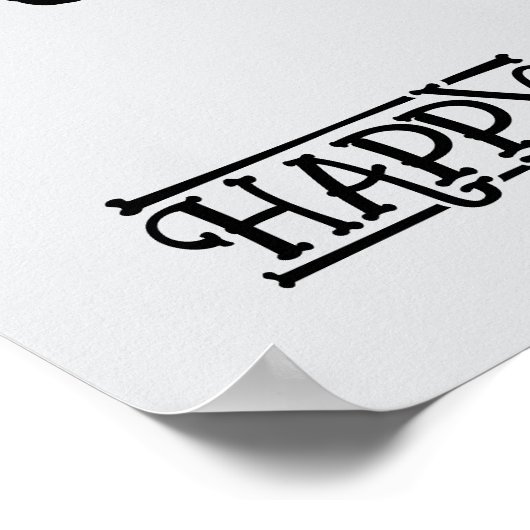 Halloween Cute Funny Whimsical Broom ポスター (角)