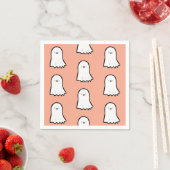Halloween Cute Ghost Pattern スタンダードカクテルナプキン (インサイチュ)