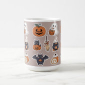 Halloween cute ghost trick and treat コーヒーマグカップ (中央)