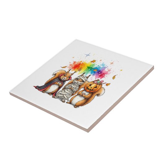 Halloween Cute Squirrels Costume タイル (側面)