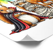 Halloween Cute Squirrels Costume ポスター (角)