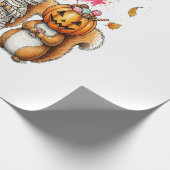 Halloween Cute Squirrels Costume ラッピングペーパー (角)