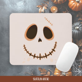 Halloween Cute Stitched Skull Mousepad マウスパッド