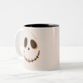 Halloween Cute Stitched Skull Skeleton Coffee Mug ツートーンマグカップ (正面左)