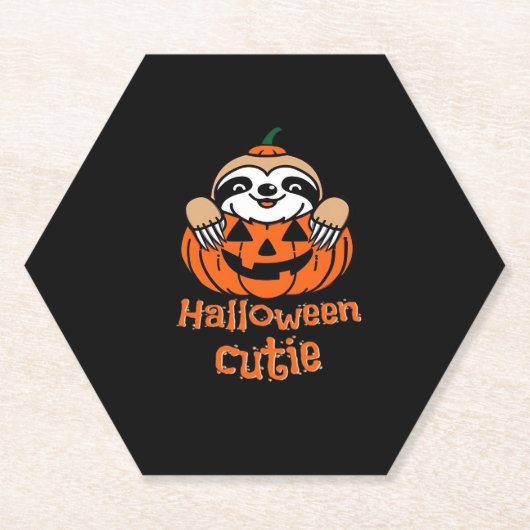 Halloween cutie sloth Essential T-Shirt ペーパーコースター (正面)