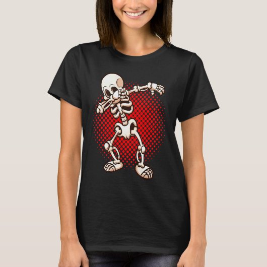 Halloween Dabbing Skeleton Dab Undead Easy Costume Tシャツ (正面)