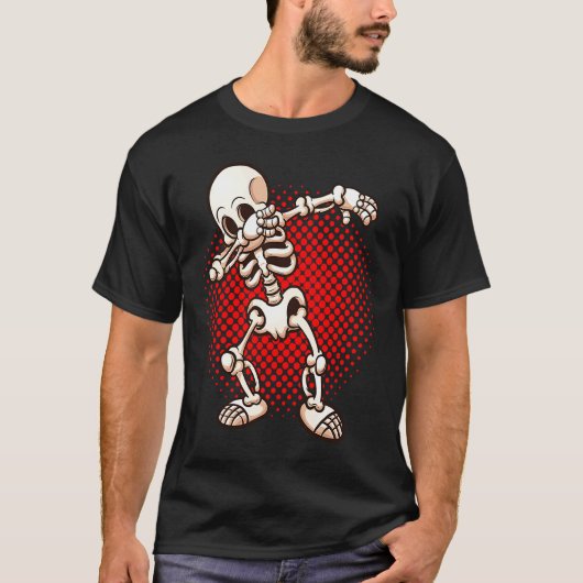 Halloween Dabbing Skeleton Dab Undead Easy Costume Tシャツ (正面)