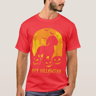 Halloween Dachshund Jack O Lantern Dog Pumpkin Fun Tシャツ
