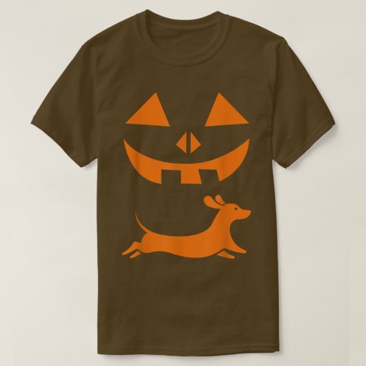 Halloween Dachshund Pumpkin Jackolantern Dog Lover Tシャツ (デザイン正面)