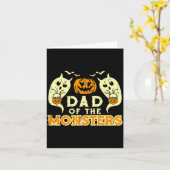 Halloween Dad Of Monsters Funny Family Costume Pap カード (黄色い花)