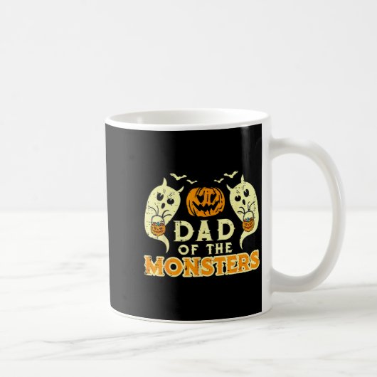 Halloween Dad Of Monsters Funny Family Costume Pap コーヒーマグカップ (右)