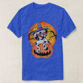 Halloween Dalmatian Witch Pumpkin Dog Lover Gift W Tシャツ (デザイン正面)