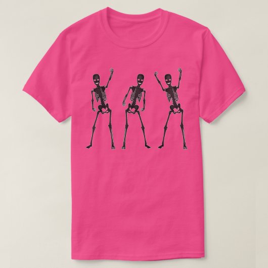 Halloween Dance Forever Dancing Black Skeletons  Tシャツ (デザイン正面)