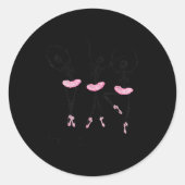 Halloween Dancing Skeleton Dry Bones Come Alive Ch ラウンドシール (正面)