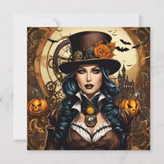 Halloween dans le style steampunk 招待状
