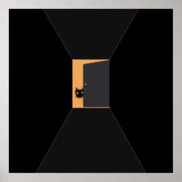 Halloween Decor Black Cat ポスター