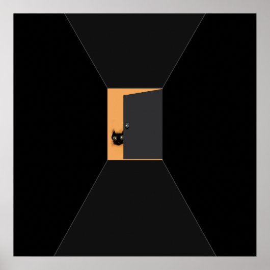 Halloween Decor Black Cat ポスター (正面)