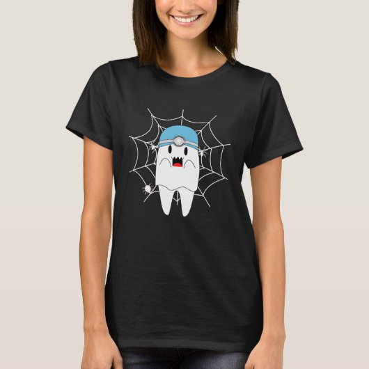 Halloween Dentist   Dental Ghost Halloween Tシャツ (正面)