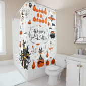 Halloween design elements. Halloween cliparts with シャワーカーテン (インサイチュ)