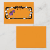 Halloween Dinosaur With Bat Wings Orange プレイスカード (正面/裏面)