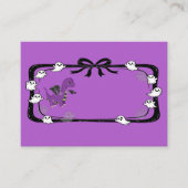 Halloween Dinosaur With Bat Wings Purple プレイスカード (正面)