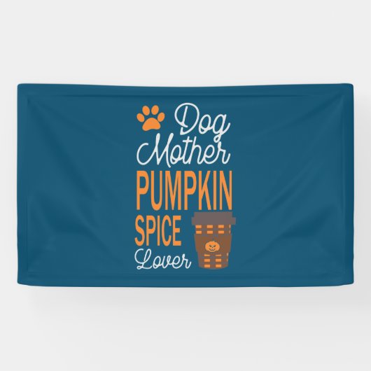 Halloween Dog Mother And Pumpkin Spice Birthday 横断幕 (横)