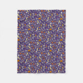 Halloween Dog Themed Pattern フリースブランケット (正面)
