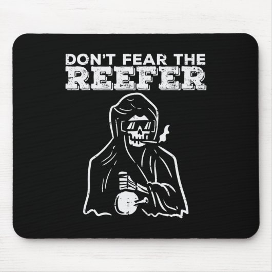 Halloween Dont Fear Reefer Grim Reaper Funny Costu マウスパッド (正面)