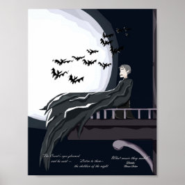 Halloween Dracula Art Print ポスター
