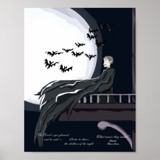 Halloween Dracula Art Print ポスター