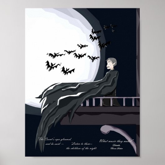 Halloween Dracula Art Print ポスター (正面)