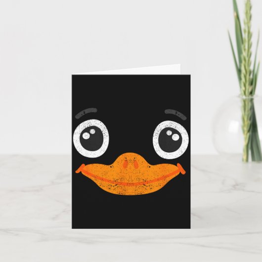 Halloween Duck Face Costume Animals Cute Easy Duck カード (正面)