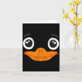 Halloween Duck Face Costume Animals Cute Easy Duck カード (黄色い花)