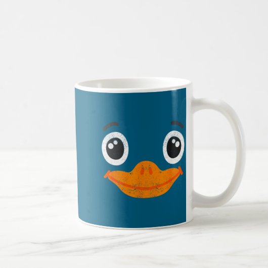 Halloween Duck Face Costume Animals Cute Easy Duck コーヒーマグカップ (右)