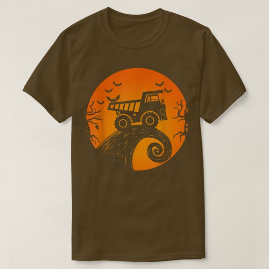 Halloween Dump Truck Bat Pumpkin Costume Kids Boys Tシャツ (デザイン正面)