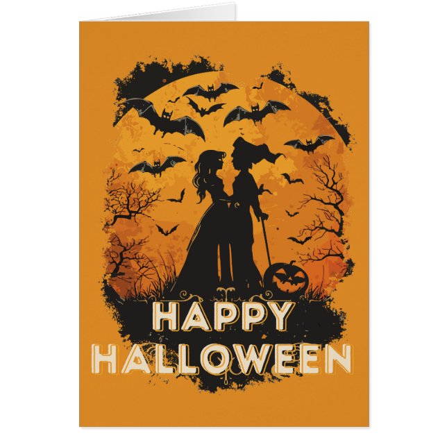 Halloween-Duo im Mondlicht (正面)