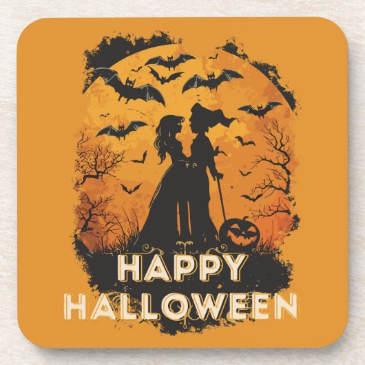 Halloween-Duo im Mondlicht コースター (正面)