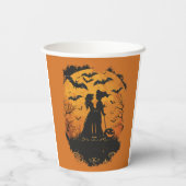 Halloween-Duo im Mondlicht 紙コップ (裏面)