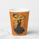 Halloween-Duo im Mondlicht 紙コップ (正面)