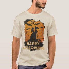 Halloween-Duo im Mondlicht Tシャツ