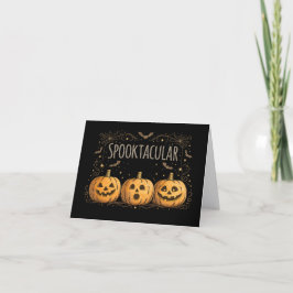 Halloween Einladungskarte Jack O'Lanterns サンキューカード