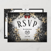 Halloween Elegante RSVP対応ポストカード ポストカード (正面/裏面)
