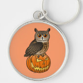 Halloween Eurasian Eagle Owl キーホルダー (正面)