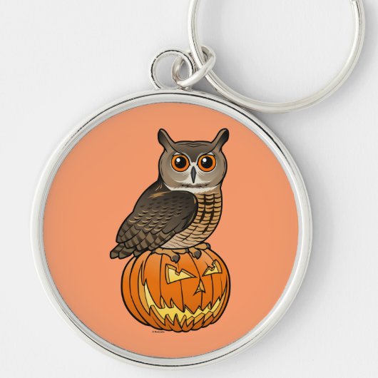 Halloween Eurasian Eagle Owl キーホルダー (正面)