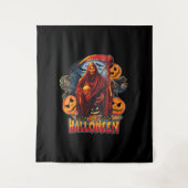 Halloween Evil skeleton, Pumpkin タペストリー (正面)