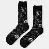 Halloween Eyeball Socks – Spooky Drip Crew Socks ソックス (左)