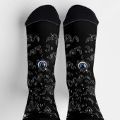 Halloween Eyeball Socks – Spooky Drip Crew Socks ソックス (上部)